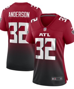 Jamal Anderson Atlanta Falcons Womens Retired Game Jersey - Red Nfl