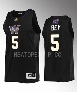 Jamal Bey 5 Washington Huskies Uniform Jersey 2022-23 Swingman Basketball Black