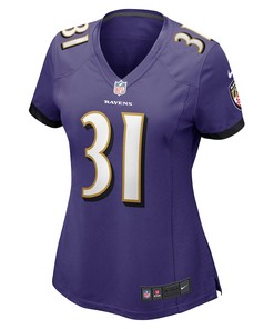 Jamal Lewis 31 Baltimore Ravens Women's Game Retired Player Jersey - Purple
