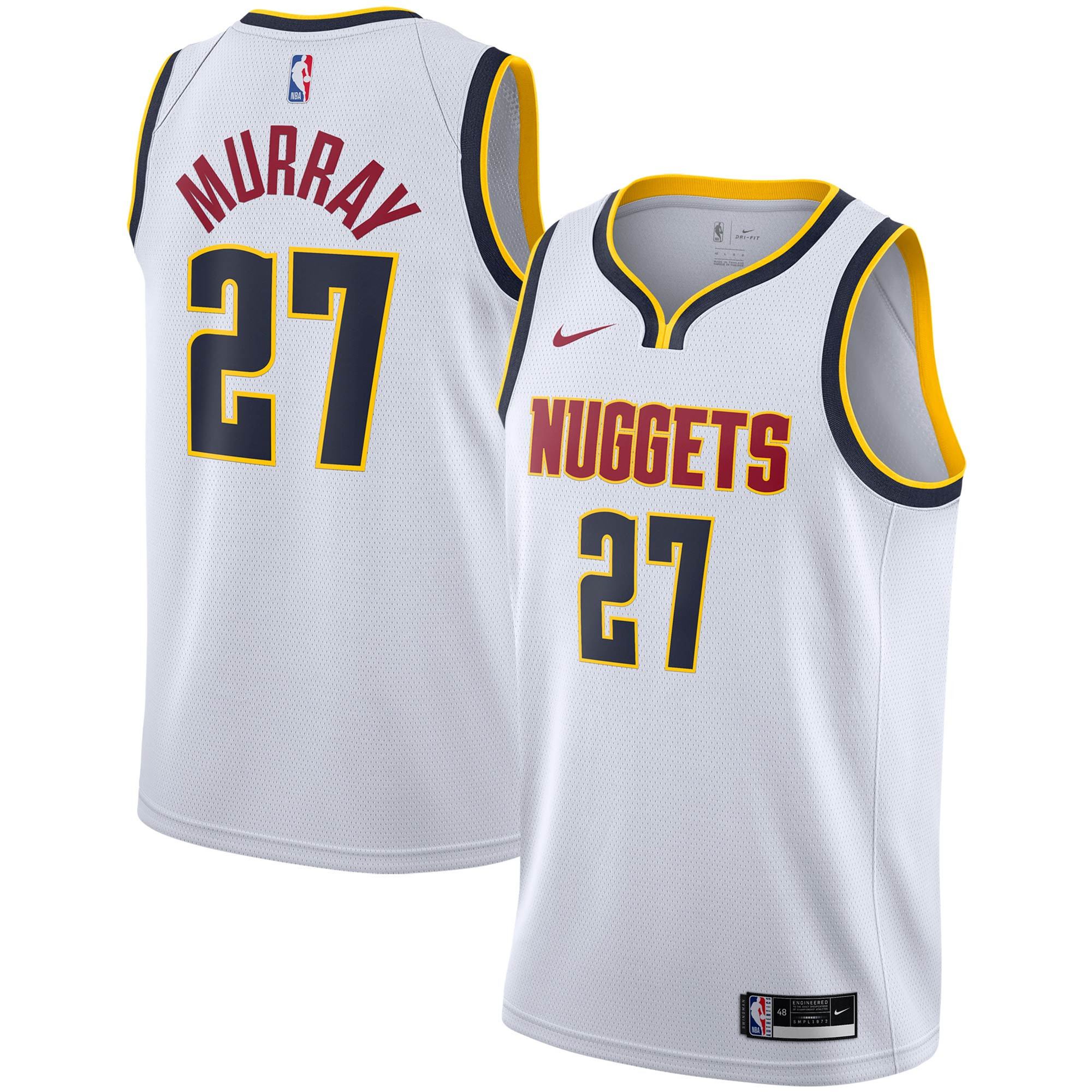 Jamal Murray Denver Nuggets 2020/21 Swingman Player Jersey - Association Edition - White Nba