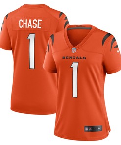 Jamarr Chase Cincinnati Bengals Womens Game Jersey - Orange Nfl