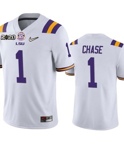 Jamarr Chase Lsu Tigers 2020 National Championship White Jersey