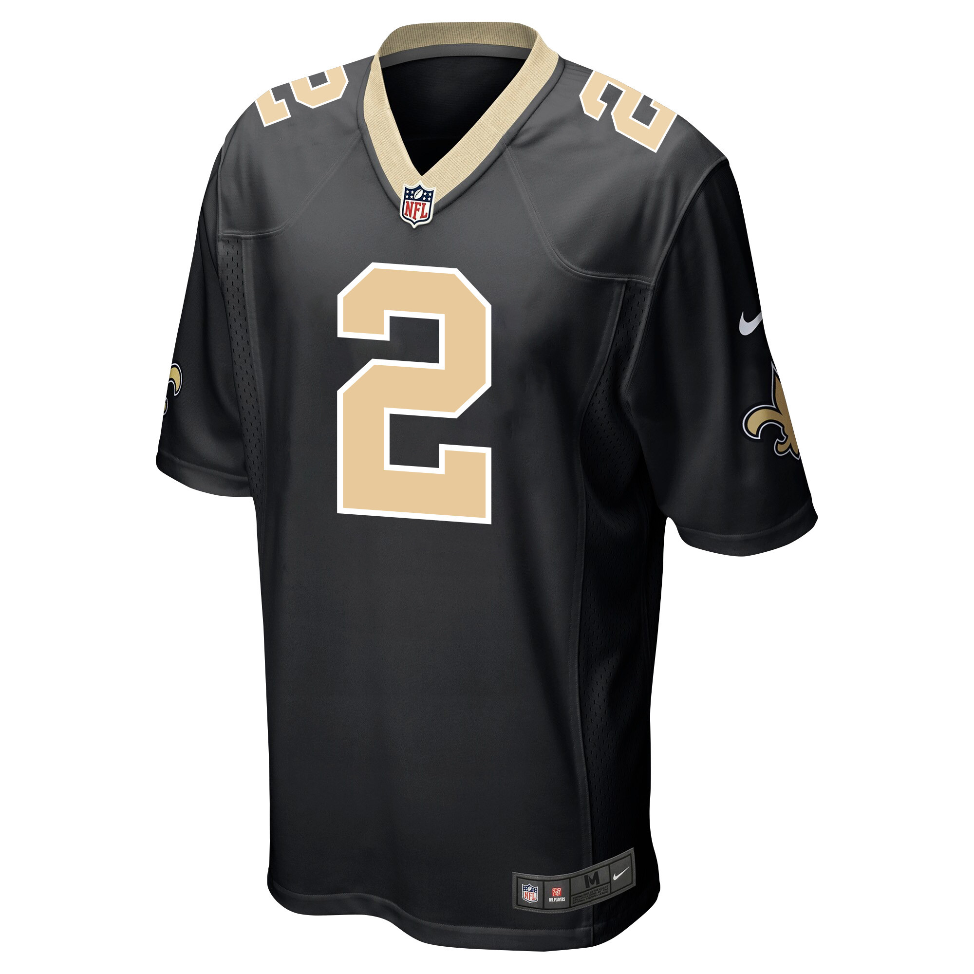 Jameis Winston 2 New Orleans Saints Men Game Jersey - Black