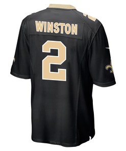 Jameis Winston 2 New Orleans Saints Men Game Jersey - Black