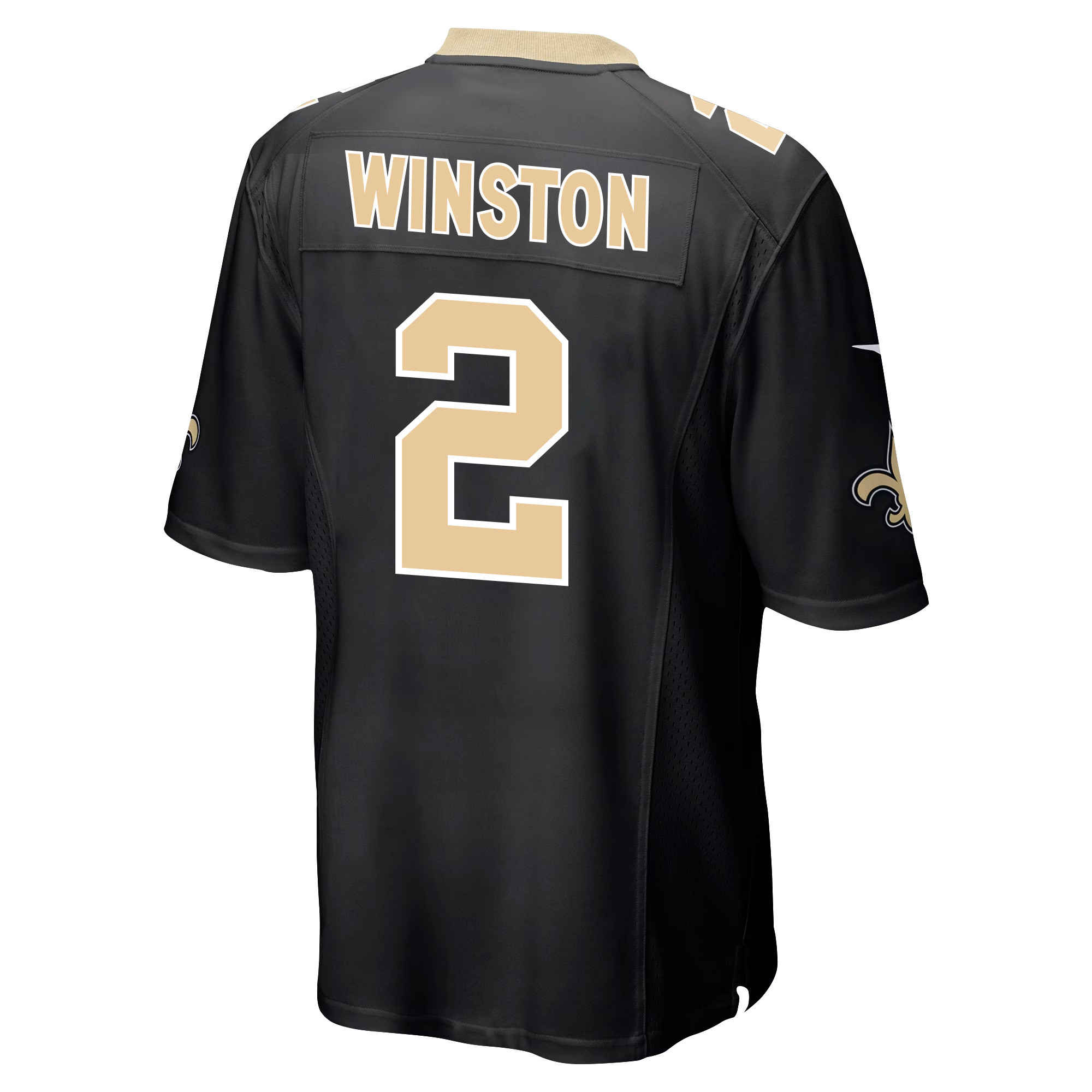 Jameis Winston 2 New Orleans Saints Men Game Jersey - Black