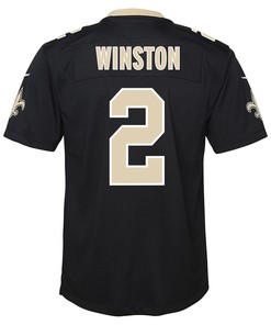 Jameis Winston 2 New Orleans Saints Youth Game Jersey - Black