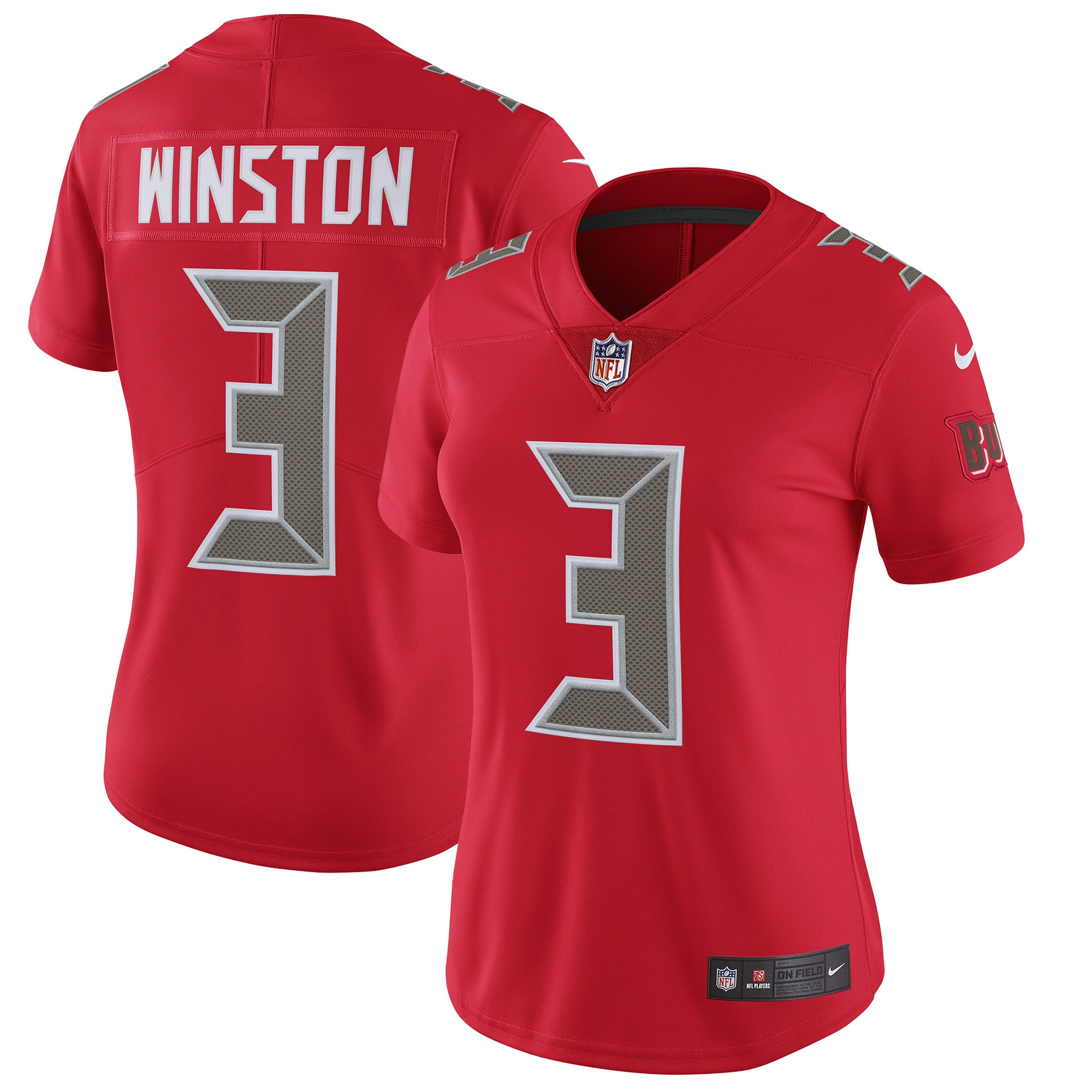Jameis Winston Tampa Bay Buccaneers Womens Finished Color Rush Limited Jersey - Red Nfl