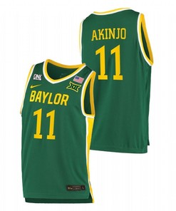James Akinjo 11 Baylor Bears 2023 Top Transfers Away Jersey - Green