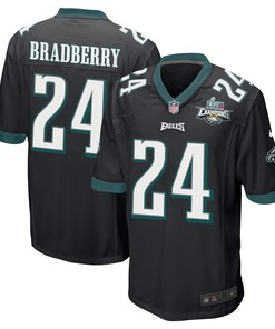 James Bradberry 24 Philadelphia Eagles Super Bowl LVII Champions 2 Stars Men Game Jersey - Black