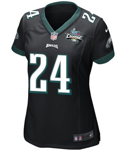 James Bradberry 24 Philadelphia Eagles Super Bowl LVII Champions 2 Stars Women Game Jersey - Black