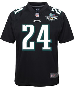 James Bradberry 24 Philadelphia Eagles Super Bowl LVII Champions 2 Stars Youth Game Jersey - Black