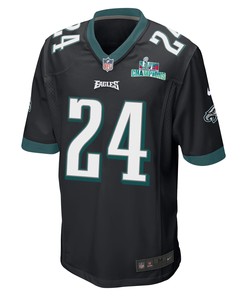 James Bradberry 24 Philadelphia Eagles Super Bowl LVII Champions Men Game Jersey - Black