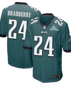 James Bradberry 24 Philadelphia Eagles Super Bowl LVII Champions Men Game Jersey - Midnight Green
