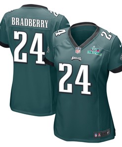 James Bradberry 24 Philadelphia Eagles Super Bowl LVII Champions Women Game Jersey - Midnight Green