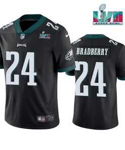 James Bradberry 24 Philadelphia Eagles Super Bowl LVII Vapor Limited Men Jersey - Black