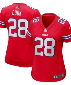James Cook 28 Buffalo Bills Women's Alternate Game Jersey - Red