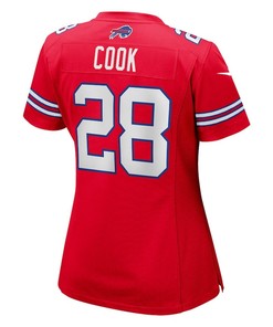 James Cook 28 Buffalo Bills Women's Alternate Game Jersey - Red