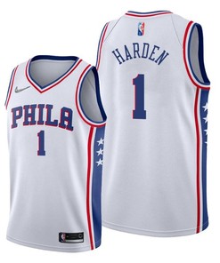 James Harden 1 Philadelphia 76ers Association Edition White Jersey 2022 Trade - Men Jersey