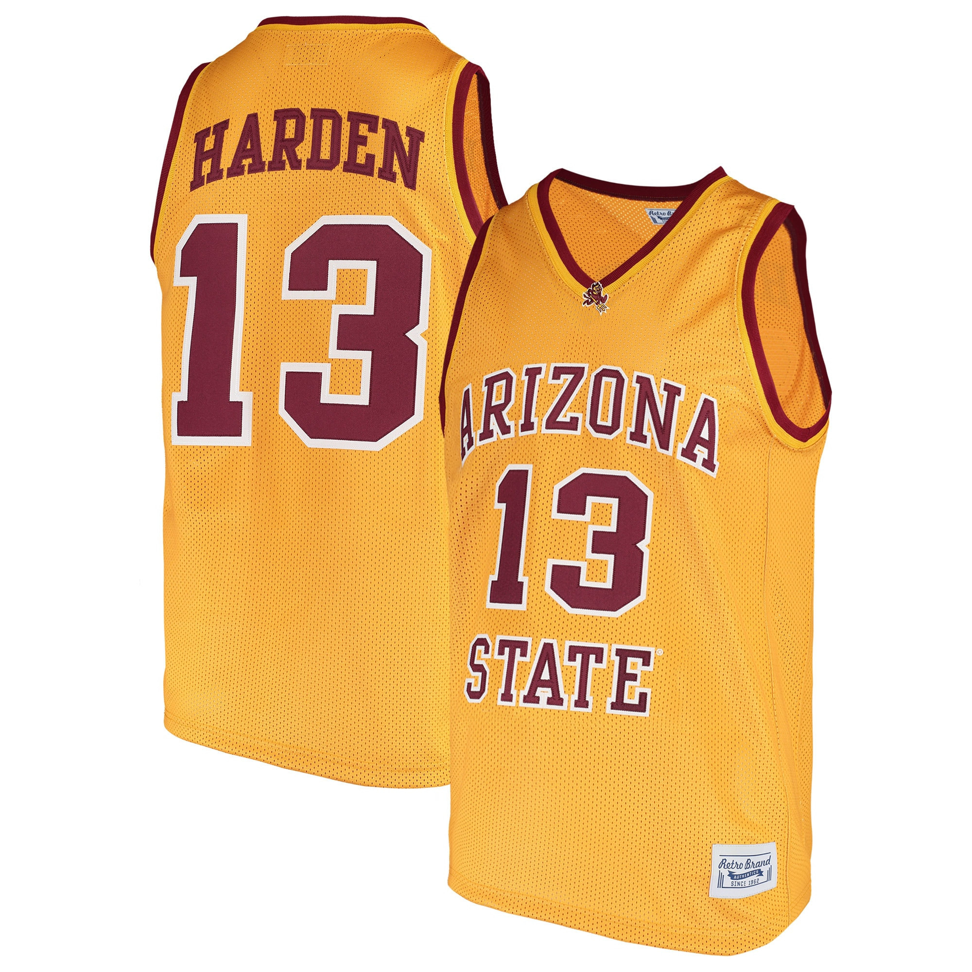 James Harden Arizona State Sun Devils Original Retro Brand Alumni Basketball Jersey - Gold Ncaa