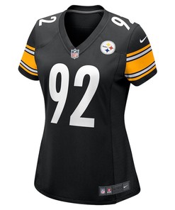 James Harrison 92 Pittsburgh Steelers Women's Retired Game Jersey - Black