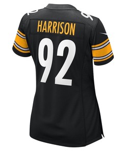 James Harrison 92 Pittsburgh Steelers Women's Retired Game Jersey - Black