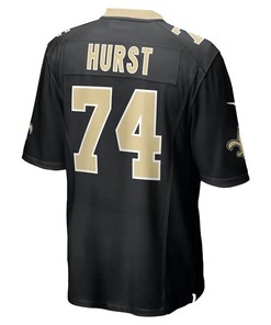 James Hurst 74 New Orleans Saints Game Jersey - Black