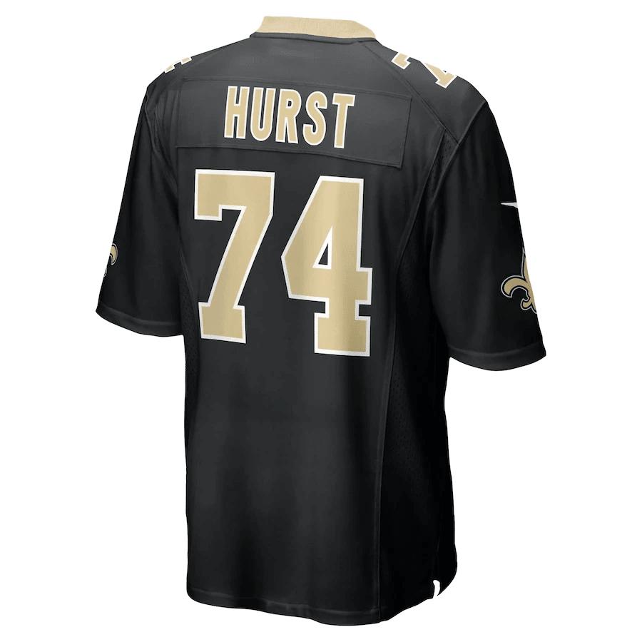James Hurst 74 New Orleans Saints Game Jersey - Black