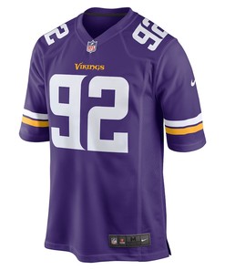 James Lynch 92 Minnesota Vikings Game Player Jersey - Purple