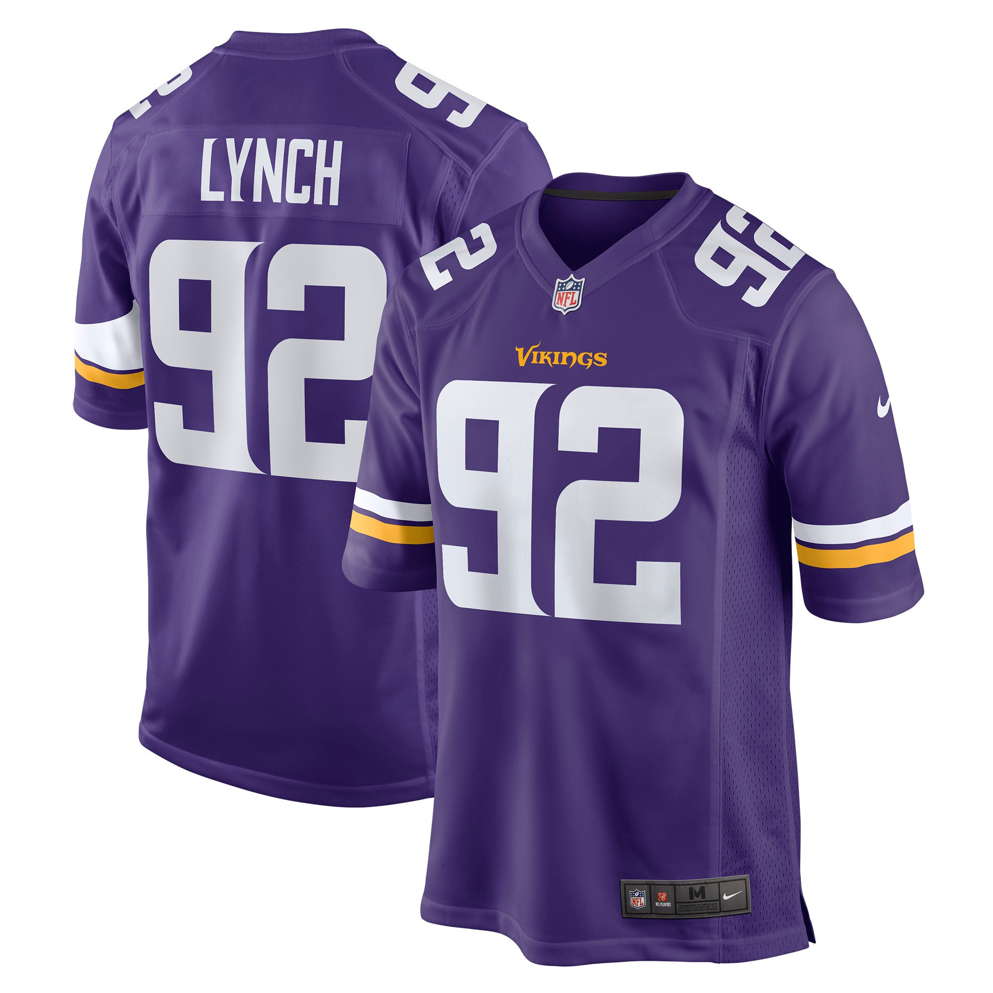 James Lynch Minnesota Vikings Game Player Jersey - Purple Nfl