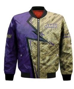 James Madison Dukes Bomber Abstract Pattern Sport- NCAA