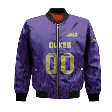 James Madison Dukes Bomber Jacket Logo Sport Ombre - NCAA