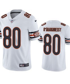 James O'Shaughnessy 80 Chicago Bears White Vapor Limited Jersey