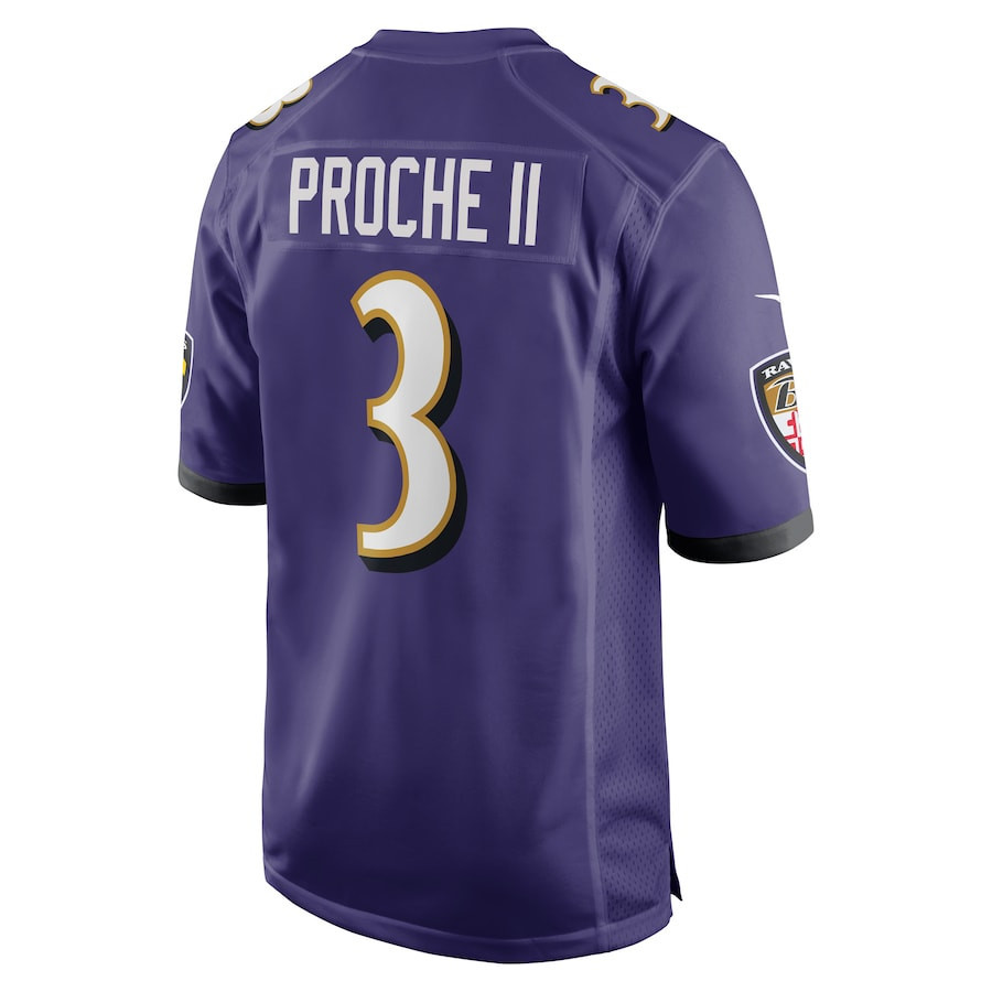 James Proche II Baltimore Ravens Team Game Player Jersey - Purple