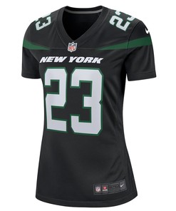 James Robinson 23 New York Jets Women's Alternate Game Player Jersey - Stealth Black