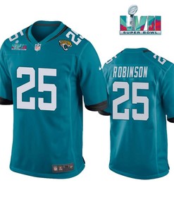 James Robinson 25 Jacksonville Jaguars Super Bowl LVII Super Bowl LVII Teal Men Game Jersey
