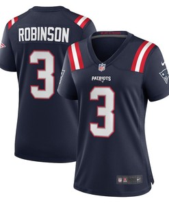 James Robinson New England Patriots Women's Player Game Jersey - Navy