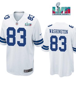 James Washington 83 Dallas Cowboys Super Bowl LVII Super Bowl LVII White Men Game Jersey