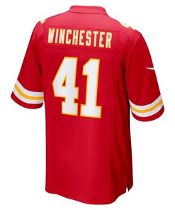 James Winchester 41 Kansas City Chiefs Game Jersey - Red