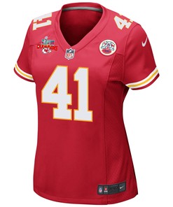 James Winchester 41 Kansas City Chiefs Super Bowl LVII Champions 3 Stars Women Game Jersey - Red