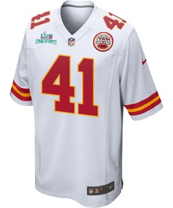 James Winchester 41 Kansas City Chiefs Super Bowl LVII Champions Men Game Jersey - White