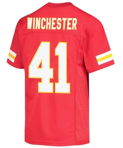 James Winchester 41 Kansas City Chiefs Super Bowl LVII Champions Youth Game Jersey - Red
