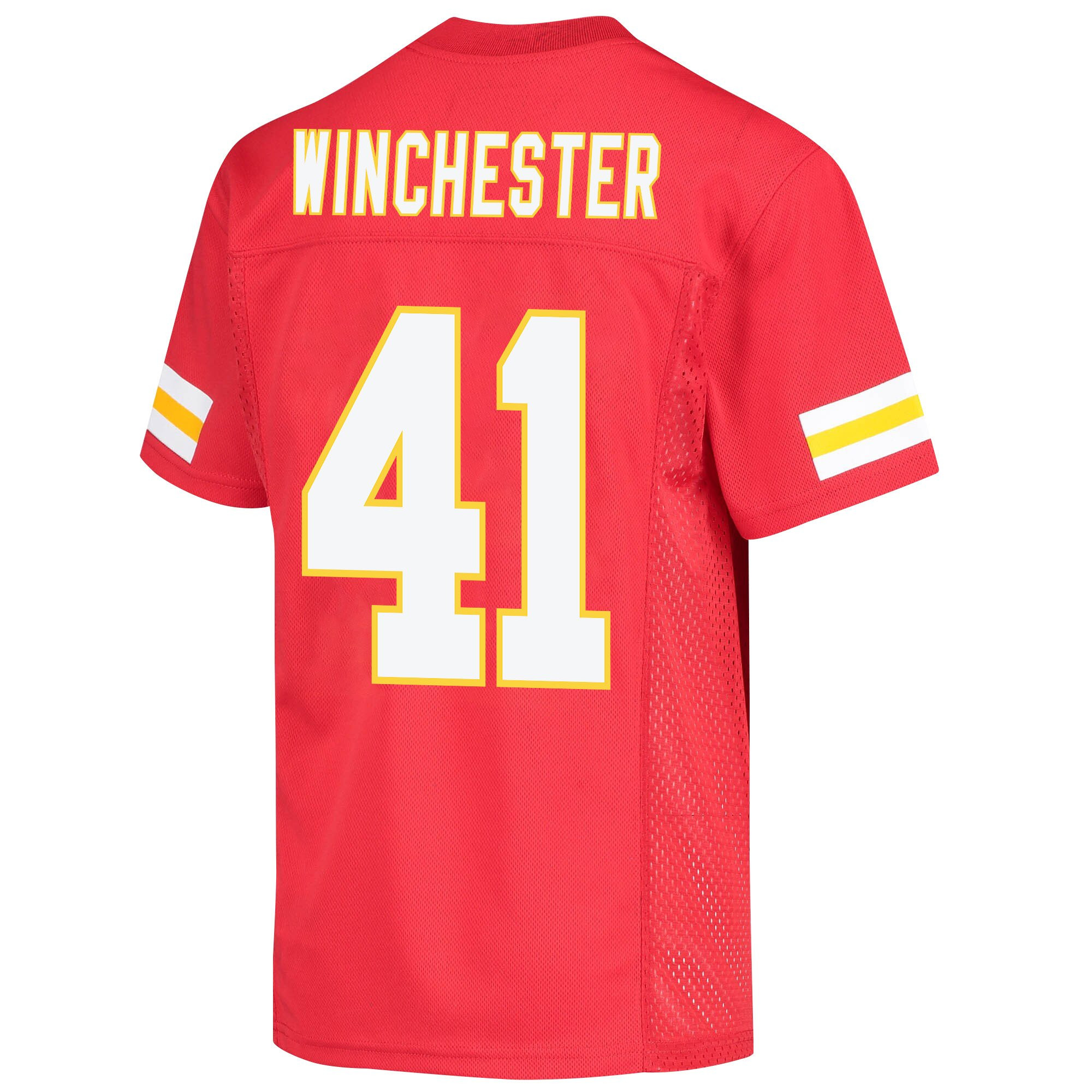 James Winchester 41 Kansas City Chiefs Super Bowl LVII Champions Youth Game Jersey - Red