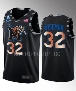 James Wiseman 32 Memphis Tigers Black Jersey Copper College Basketball
