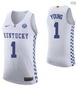 James Young 1 Kentucky Wildcats Elite Basketball Road Youth Jersey - White