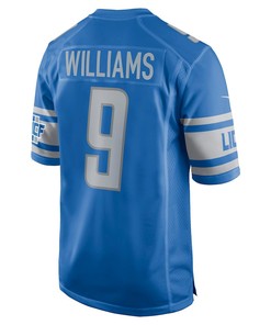 Jameson Williams 9 Detroit Lions 2022 Draft First Round Pick Player Game Jersey In Blue