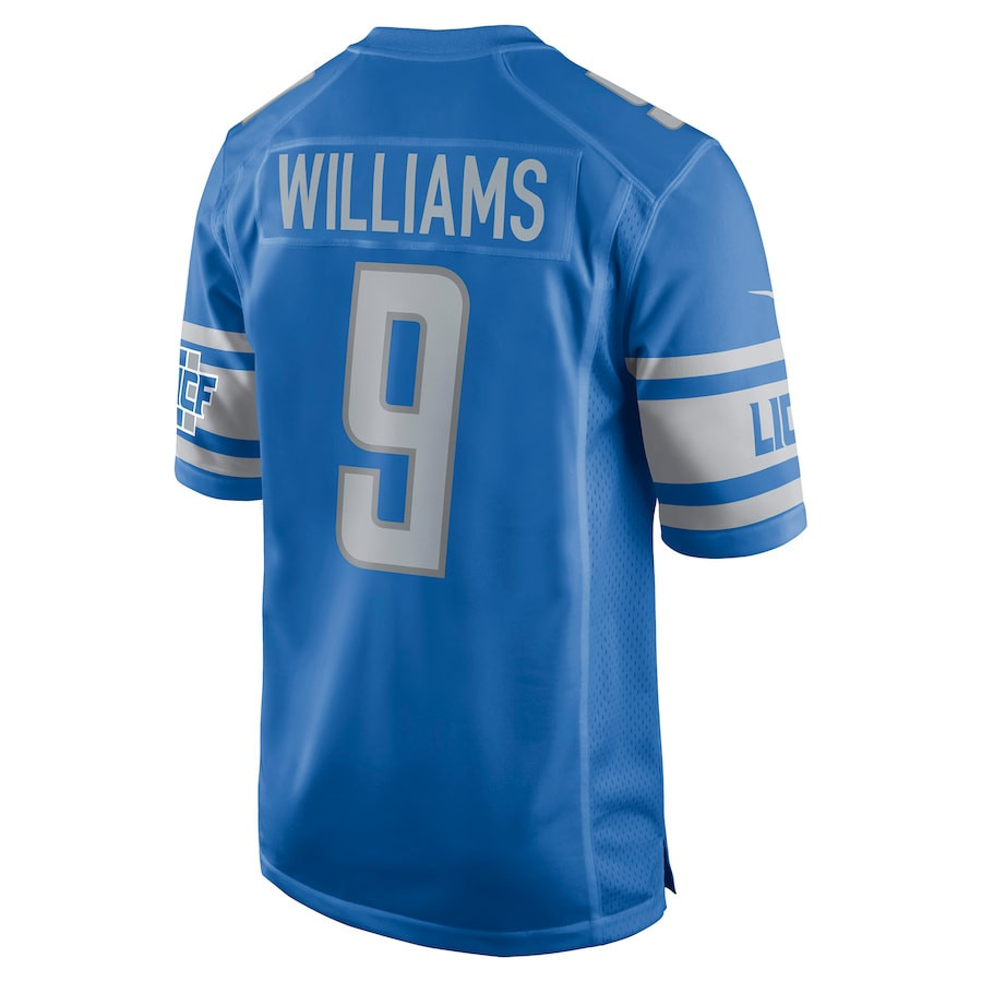 Jameson Williams 9 Detroit Lions 2022 Draft First Round Pick Player Game Jersey In Blue