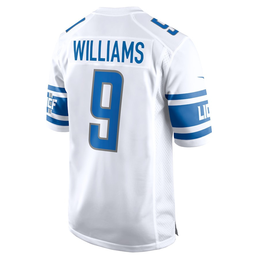 Jameson Williams 9 Detroit Lions Player Game Jersey - White