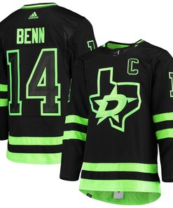 Jamie Benn Dallas Stars Adidas Alternate Captain Patch Primegreen Authentic Pro Player Jersey - Black Nhl