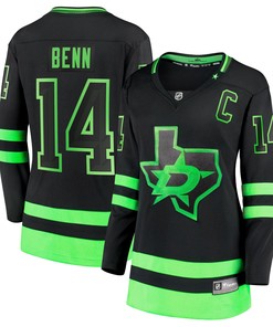 Jamie Benn Dallas Stars Fanatics Branded Womens 2020/21 Alternate Premier Breakaway Player Jersey - Black Nhl