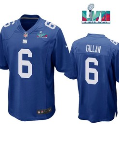 Jamie Gillan 6 New York Giants Super Bowl LVII Super Bowl LVII Royal Men Game Jersey